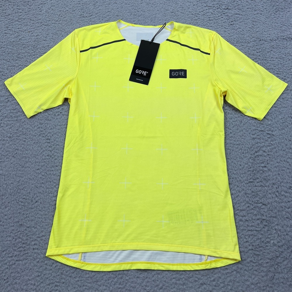 Gore Wear Mens XS Contest Daily Tee Washed Neon Yellow Breathable Gore-Tex GTX‎